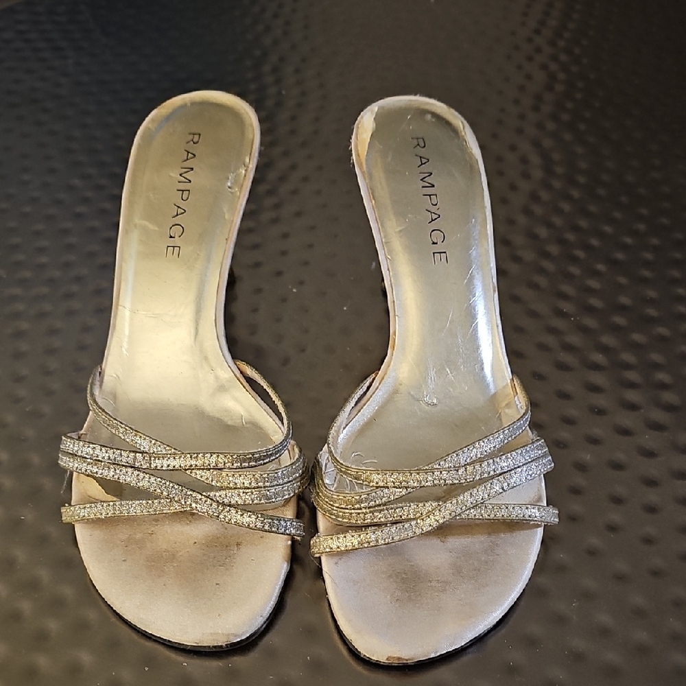 Vintage Rampage Women's Glittering Gold Heels
